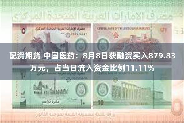 配资期货 中国医药：8月8日获融资买入879.83万元，占当日流入资金比例11.11%