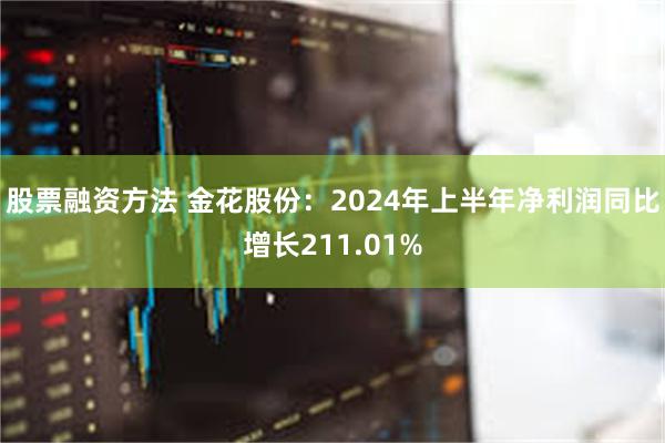 股票融资方法 金花股份：2024年上半年净利润同比增长211.01%