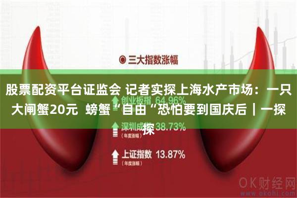 股票配资平台证监会 记者实探上海水产市场：一只大闸蟹20元  螃蟹“自由“恐怕要到国庆后｜一探