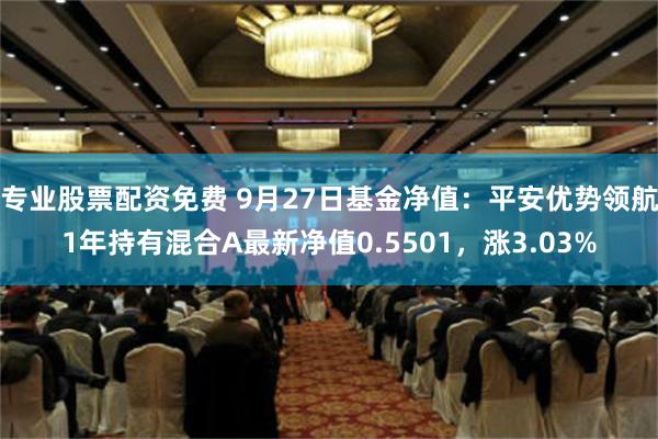 专业股票配资免费 9月27日基金净值：平安优势领航1年持有混合A最新净值0.5501，涨3.03%